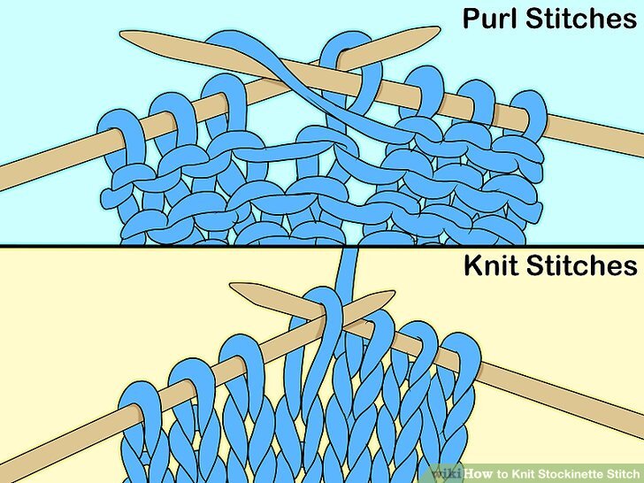 How to Knit Stockinette Stitch: 10 Steps (with Pictures) - wikiHow How to Knit Stockinette Stitch: 10 Steps (with Pictures) - wikiHow